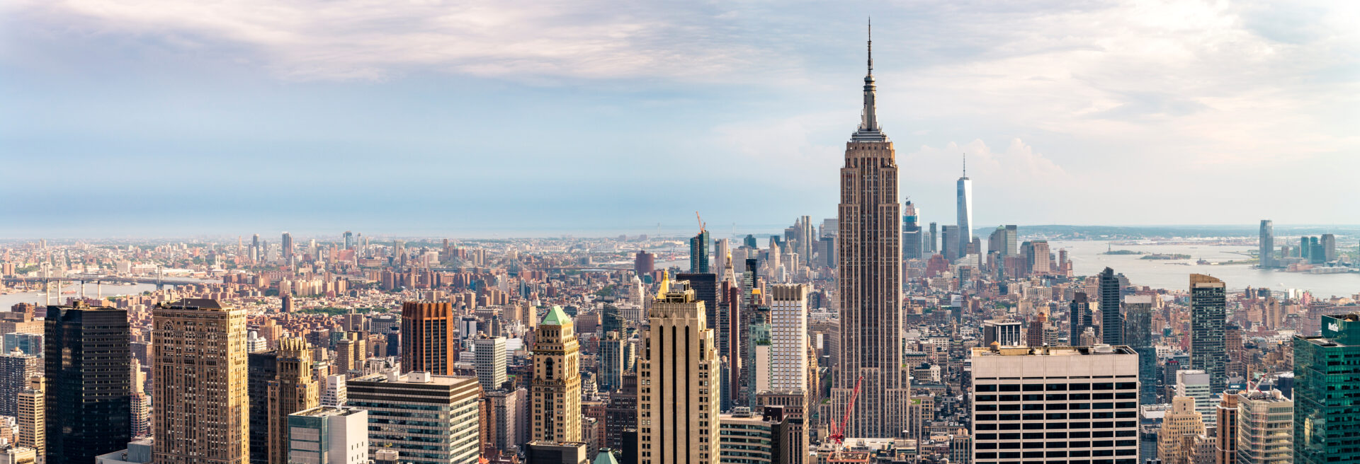 view on downtown of Manhattan, New York City